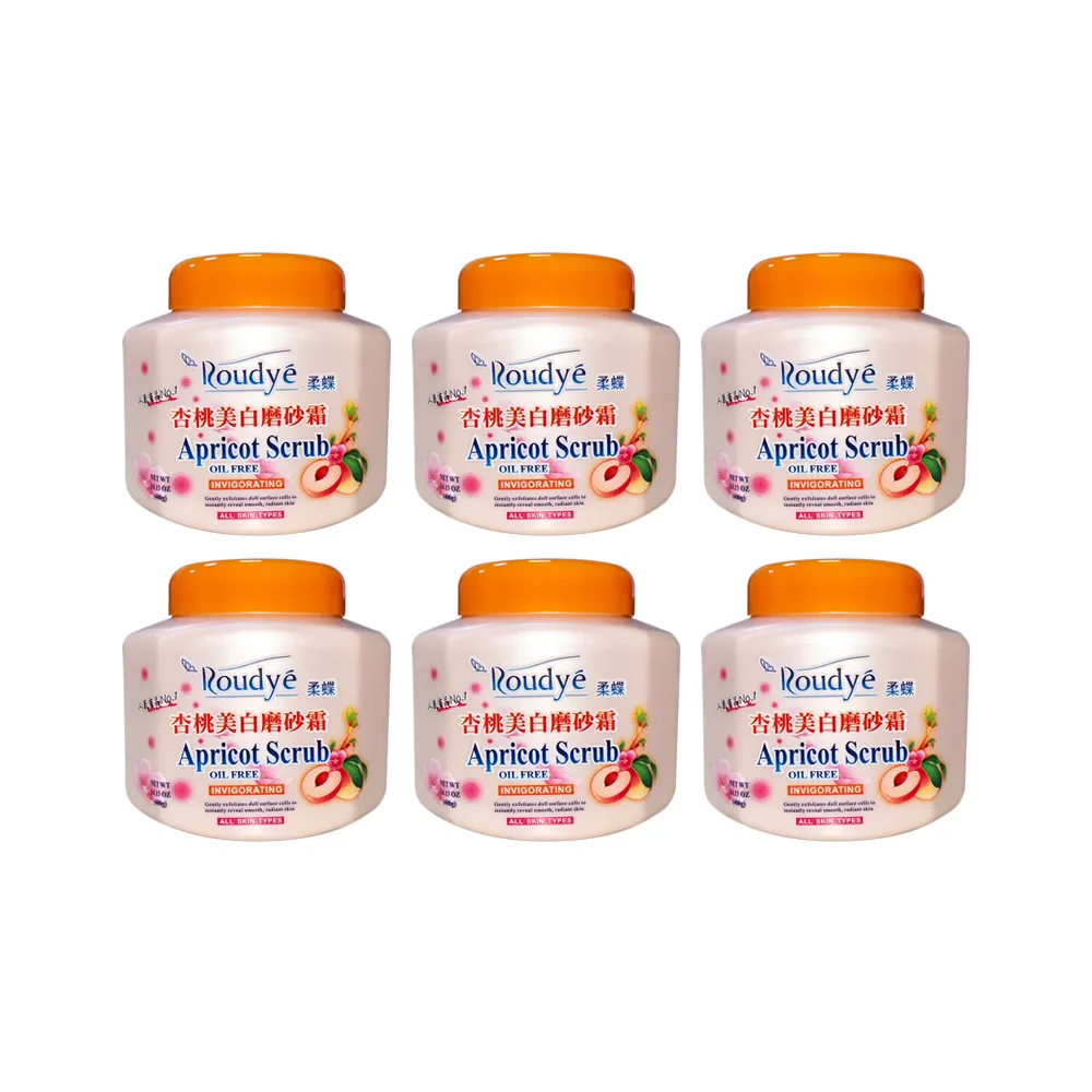 【ROUDYE 柔蝶】杏桃美白磨砂霜400g*6入組(人氣商品NO.1)