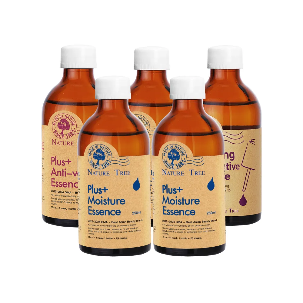 【Nature Tree】濃縮精華肌能任選 250ml 5入組-保濕x2+任選x3(250mlx5)