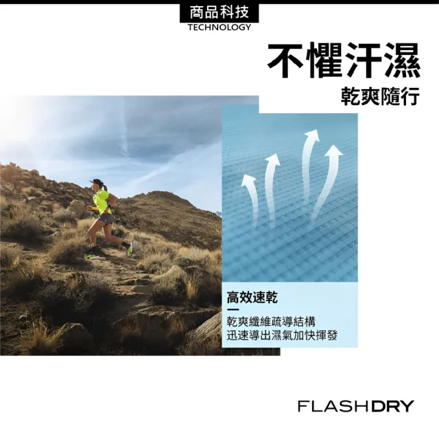 【The North Face】女 吸排快乾山岳圖短袖上衣 AP《黑》8GW4/短T/圖案T/速乾T/登山