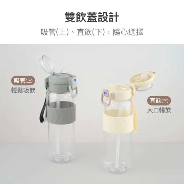 【LocknLock 樂扣樂扣】官方直營 雙飲口彈蓋提帶水壺 1000ml (二色任選)