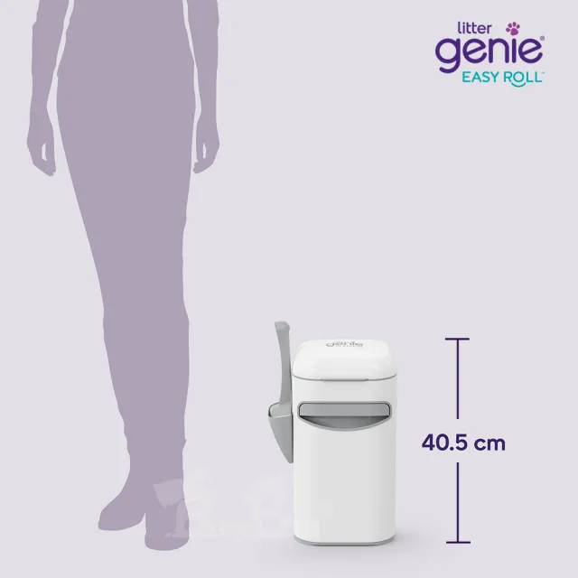 【Litter Genie】加拿大 Litter Genie 不鏽鋼 EZ 貓咪鎖便桶 易撕袋型(密封除臭 貓砂垃圾桶 貓砂桶 貓便盆)