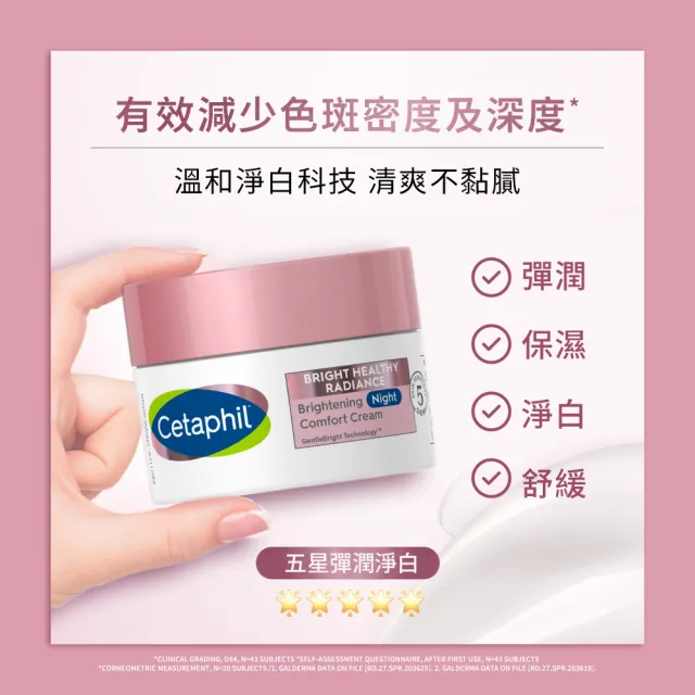 【Cetaphil 舒特膚】官方直營 BHR淨白調理安撫霜 50gx2(淡斑美白/緊緻抗老/保濕亮白/暗沉蠟黃)