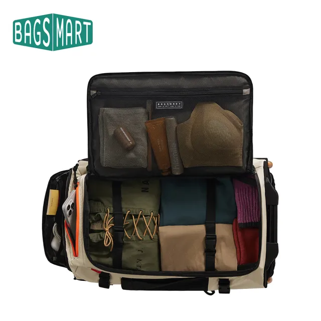 【BAGSMART】旅人Ultra兩用雙肩拉桿包43L ★大容量 防潑水 滑板輪 登機旅行袋