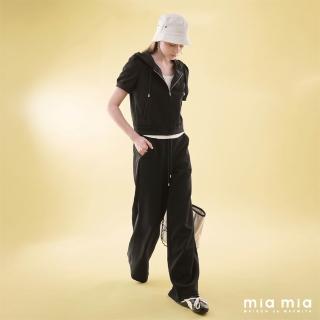 【mia mia】兩側剪裁造型寬口褲