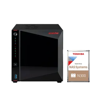 【ASUSTOR 華芸】搭東芝NAS 10TB★AS5404T 4Bay NAS 網路儲存伺服器