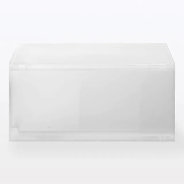 【MUJI 無印良品】PP盒/深型/2格/附隔板/正反疊/