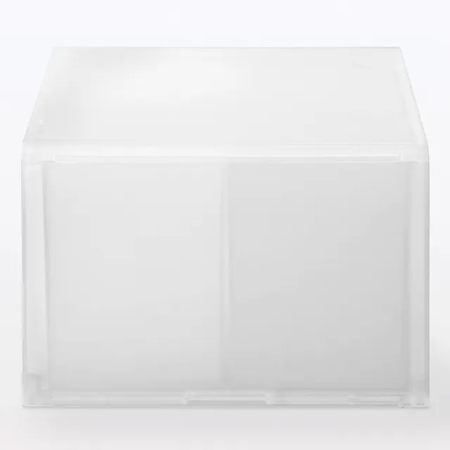 【MUJI 無印良品】PP盒/深型/2格/附隔板/正反疊/