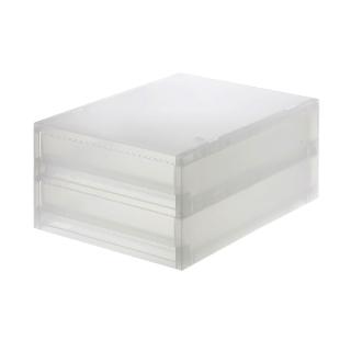 【MUJI 無印良品】PP盒/薄型/2段/正反疊/