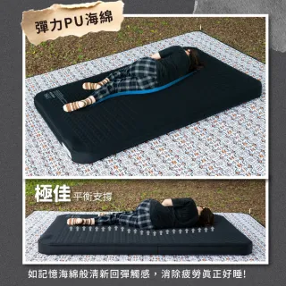 【NUIT 努特】巢好睡 雙人電動充氣TPU床墊 內建電動幫浦 USB充電 露營充氣床墊 超彈海綿 沖孔海綿 (NTB106)