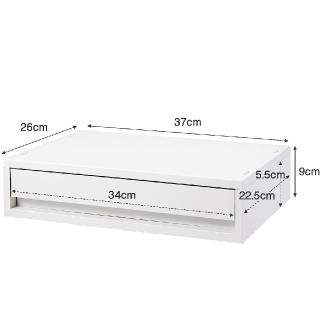 【MUJI 無印良品】PP資料盒/橫式/薄型/白灰 整體：約寬37×深26×高9cm 內寸：約寬34×深22.5×高5.5cm