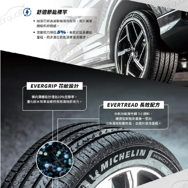 【Michelin 米其林】PRIMACY 5 輪胎四入組送安裝_ 245/45/18吋(車麗屋)