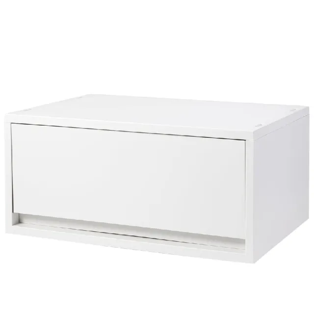 【MUJI 無印良品】PP資料盒/橫式/深型/白灰 整體：約寬37×深26×高17.5cm
