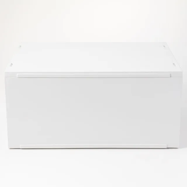 【MUJI 無印良品】PP資料盒/橫式/深型/白灰 整體：約寬37×深26×高17.5cm