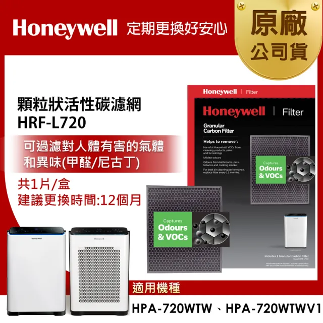 【Honeywell】顆粒狀活性碳濾網 HRF-L720(適用 HPA720WTWV1 / HPA720WTW)