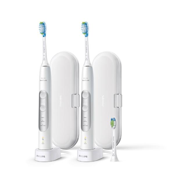 【Philips 飛利浦】HX7533/01 Sonicare智能護齦音波震動牙刷雙機組 (3種模式/鑽石刷頭/官方直營)