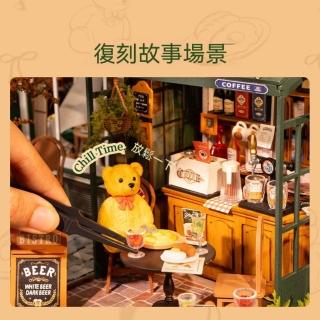 diy艾莎裁縫鋪模型小屋 微縮拼裝玩具 手工積木玩具 拼裝積木屋子模型 送女生禮物