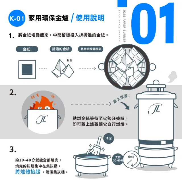 京展環保 台灣製造 K-01家用環保金爐(中元節/金紙/紙紮/招財)
