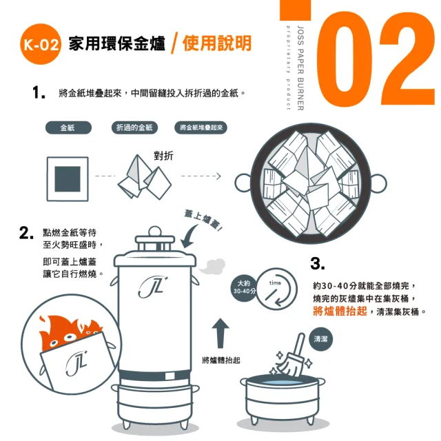 京展環保 台灣製造 材質升級 K-02家用環保金爐-固定腳式(中元節/金紙/紙紮/招財)