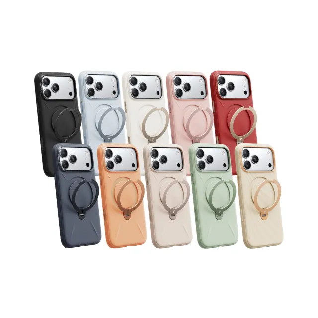 【TORRAS 圖拉斯】Ostand Spin Silicone iPhone 17系列磁吸四象限旋轉支架防摔矽膠手機殼