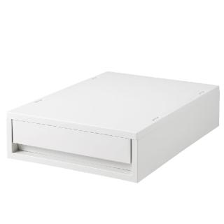【MUJI 無印良品】PP盒/薄型/正反疊/白灰