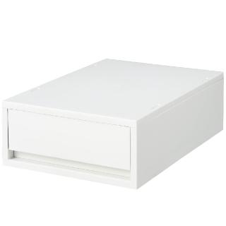 【MUJI 無印良品】PP盒/淺型/正反疊/白灰