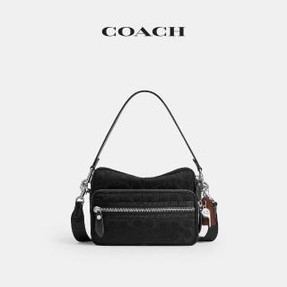 【COACH】蔻馳官方直營 DAKOTA 經典標誌錦綸斜背手袋-黑色(CER09)