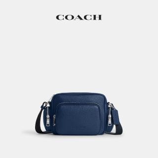 【COACH】蔻馳官方直營 FLETCHER斜背手袋 斜背包-SV/深藍色(CEA45)