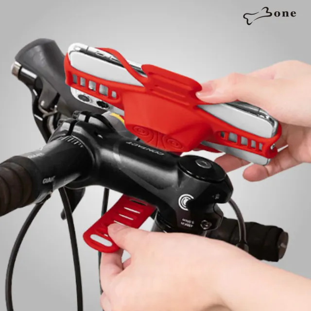 【Bone 蹦克】單車手機龍頭綁3｜ Bike Tie Pro 3 -黑色 (自行車手機支架/手機架配件/環保矽膠/可水洗)