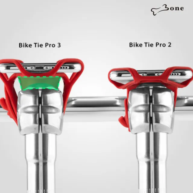 【Bone 蹦克】單車手機龍頭綁3｜ Bike Tie Pro 3 -黑色 (自行車手機支架/手機架配件/環保矽膠/可水洗)