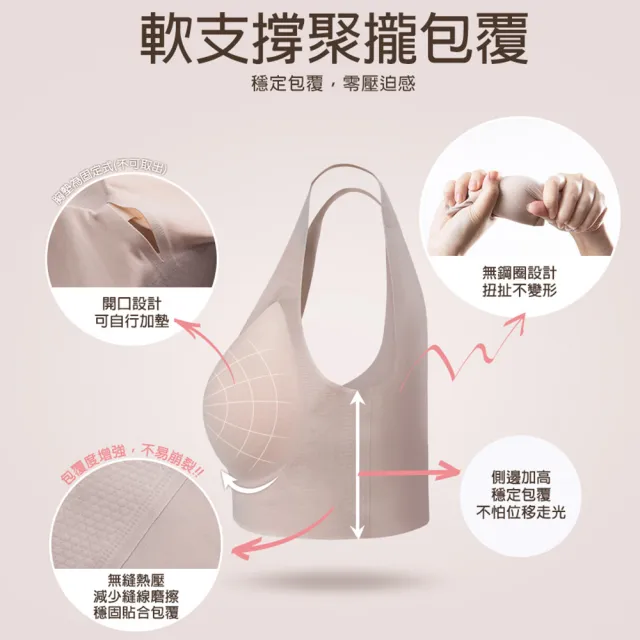 【蒂巴蕾】透氧系無痕無鋼圈內衣+微體雕無痕抗菌內褲 中高腰 無痕內褲 女