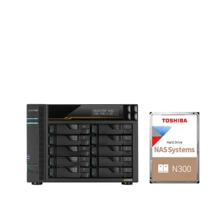 【ASUSTOR 華芸】搭東芝NAS 10TB★AS6810T 10Bays NAS 網路儲存伺服器