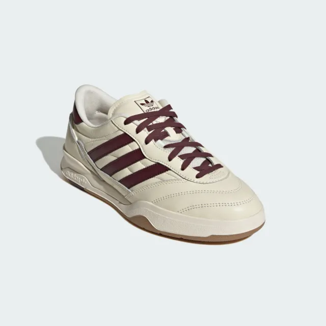 【adidas 愛迪達】Mundial FC 男女 休閒鞋 復古 皮革 流行 米 咖啡紅 經典(JQ3684)