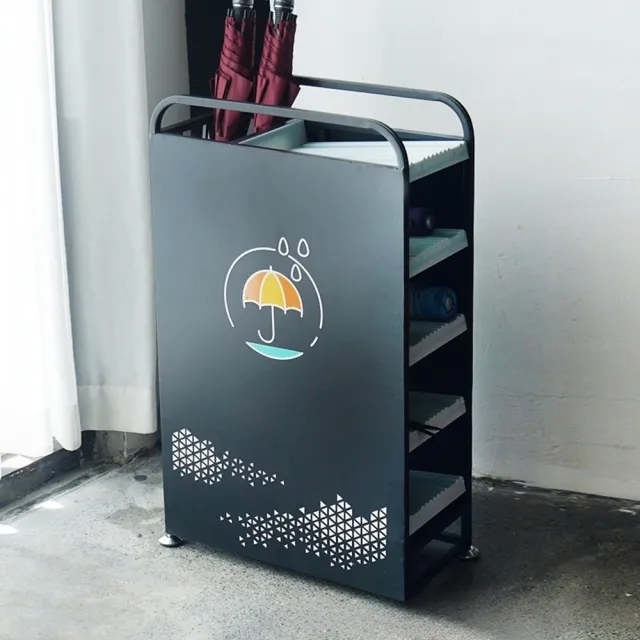 【R.H 獵戰】商用雨傘架 酒店門口放傘架 平板雨傘收納架 家用瀝水傘桶