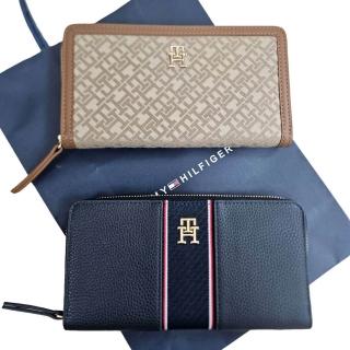 【TOMMY HILFIGER】TM湯米經典拉鍊長夾 贈原廠紙袋