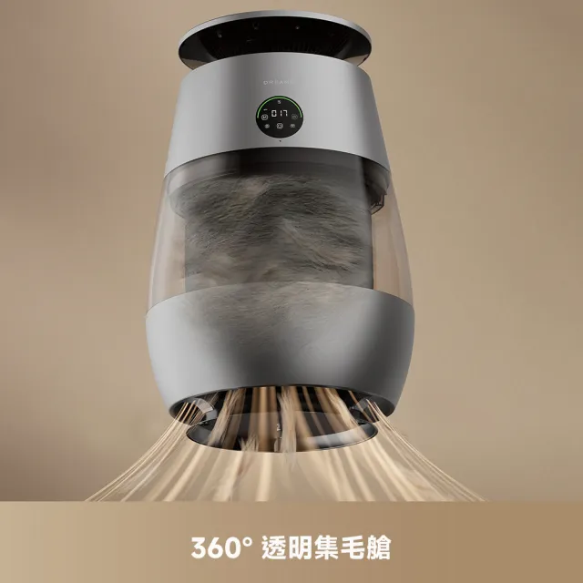 【Dreame 追覓科技】拾毛玩家!AP10 360°集毛寵物空氣清淨機( 獨特∞形循環系統/360°透明可視集毛倉)