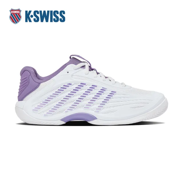 【K-SWISS】輕量透氣專業網球鞋 HYPERCOURT EXPRESS 3 運動 匹克球 女鞋 白紫色 94603-160-M