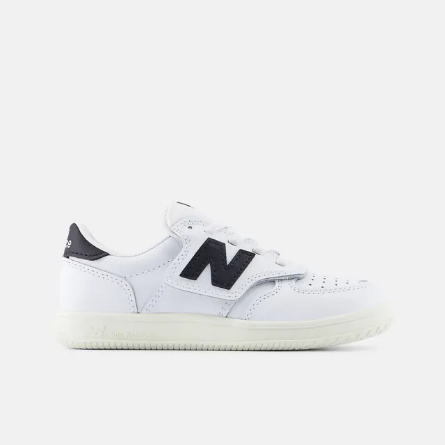 【NEW BALANCE】T500 Lace 中童 休閒鞋 復古 流行 白 黑(PHT500CA)