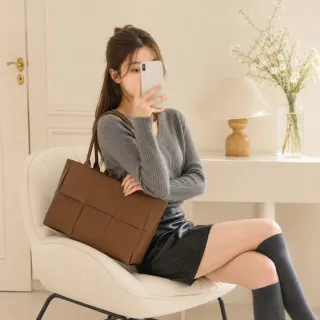 【EMMA SUE】雙11 上班包包 女士包包 包包 托特包 編織包包 通勤包 子母包 女包 大容量包包 手提