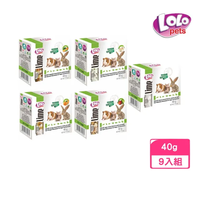 【LOLO】小動物礦物質磨牙石 40g*9入組(鼠兔零食保健)