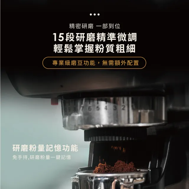【Giaretti】義式磨豆咖啡機-冰川銀 GL-5700(20Bar萃取/15段磨豆/可拆式刀盤)