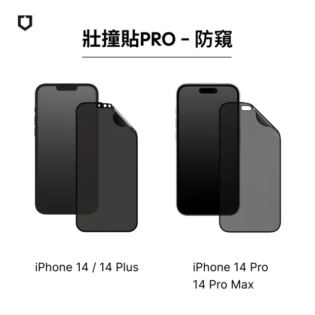 【RHINOSHIELD 犀牛盾】iPhone 14/Plus/Pro/Max 壯撞貼PRO 抗藍光螢幕保護貼透明/霧面/防窺-附貼膜輔助工具