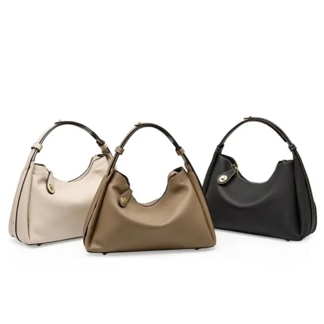 【米蘭精品】現貨出清 真牛皮側背包真皮革單肩背包托特包手提包隨身女包包(大容量簡約4款74ca23)