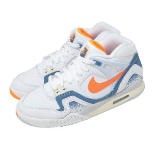【NIKE 耐吉】休閒鞋 Air Tech Challenge II QS 男鞋 白 橘 復古 FZ9033-101