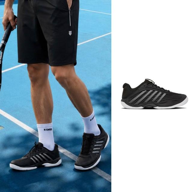 【K-SWISS】專業網球鞋 HCE 3 2E 運動 匹克球 男鞋 黑色 04605-002-W