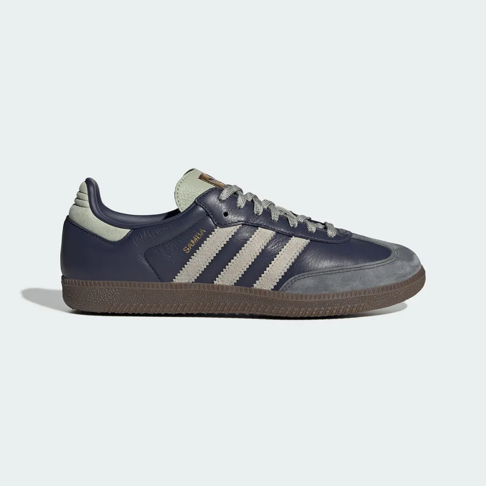 【adidas 愛迪達】愛迪達 Samba OG 男女 休閒鞋 德訓鞋 舒適 深藍 灰(KI8888)