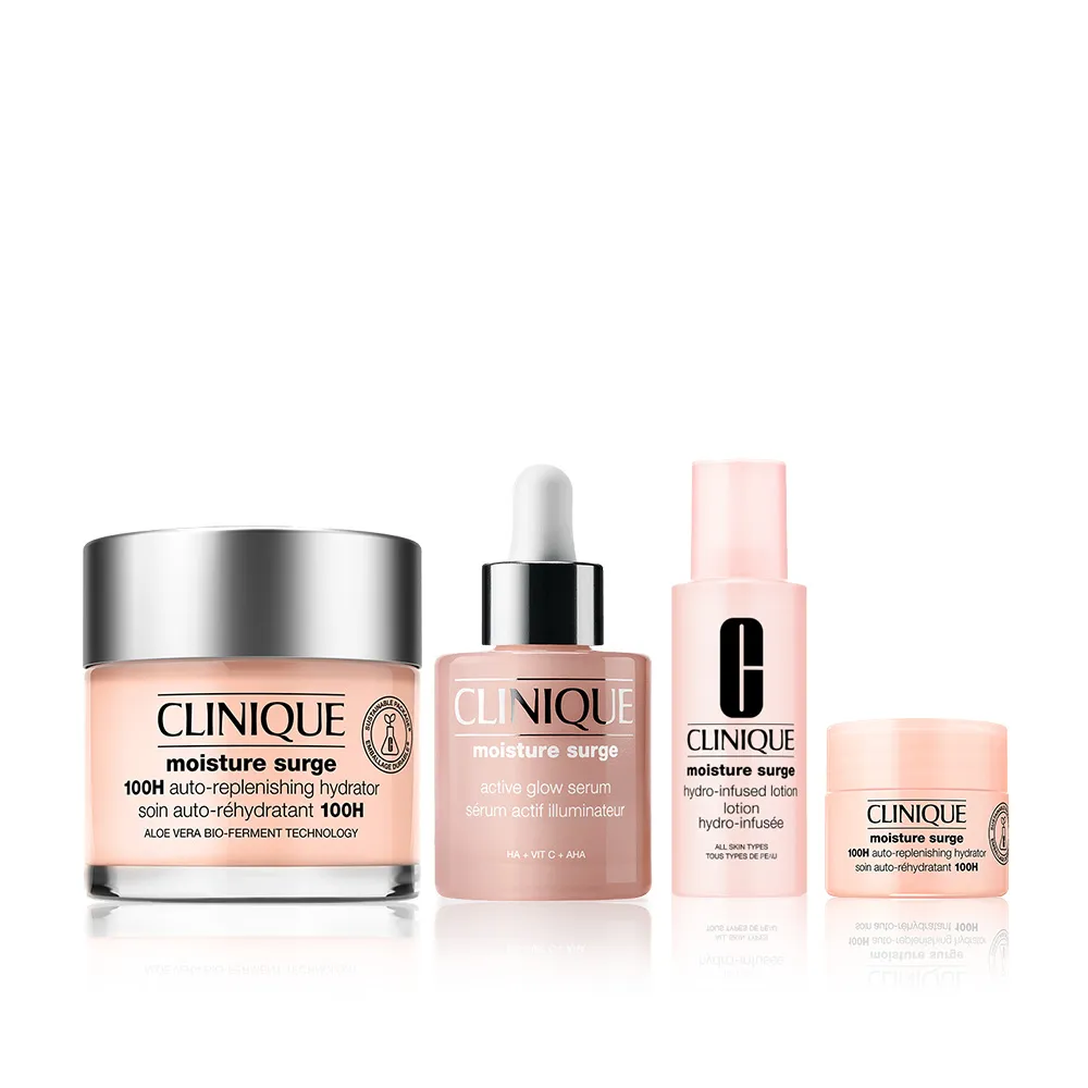 【CLINIQUE 倩碧】水磁場保濕亮膚保養組(水磁場100H活水循環保濕凝膠75ml＋水磁場嫩亮保濕煥膚精華30ml)