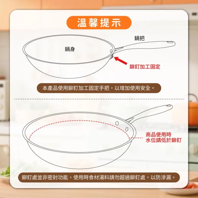 【SILWA 西華】厚釜不鏽鋼炒平IH雙鍋組-台灣製/電磁爐適用(30炒+30蓋+28平)