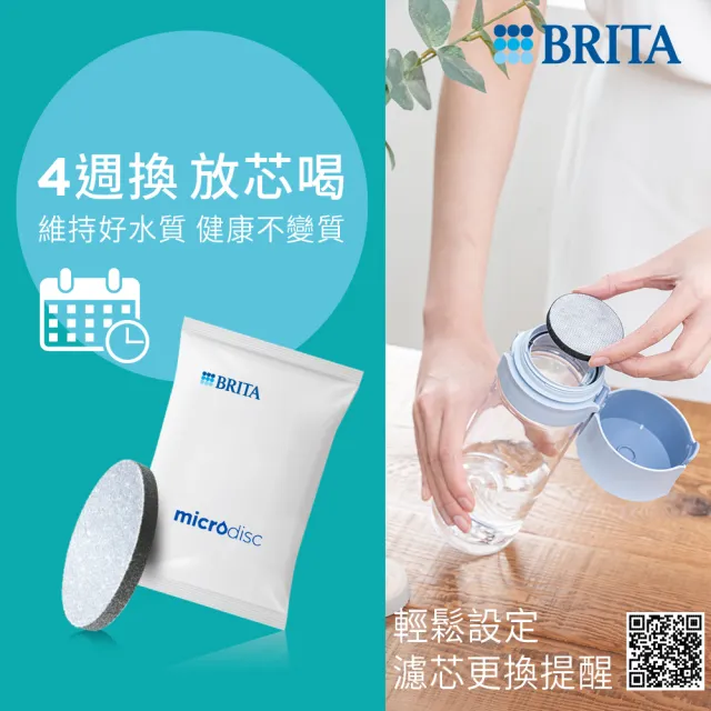 【BRITA】官方直營 Fill&Go 隨身濾水瓶濾芯片(3入裝)