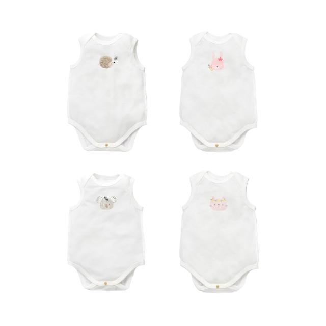 【Baby City 娃娃城】天絲無袖活肩連身衣/可愛動物系列｜萊賽爾 連身衣 包屁衣 寶寶衣 內著