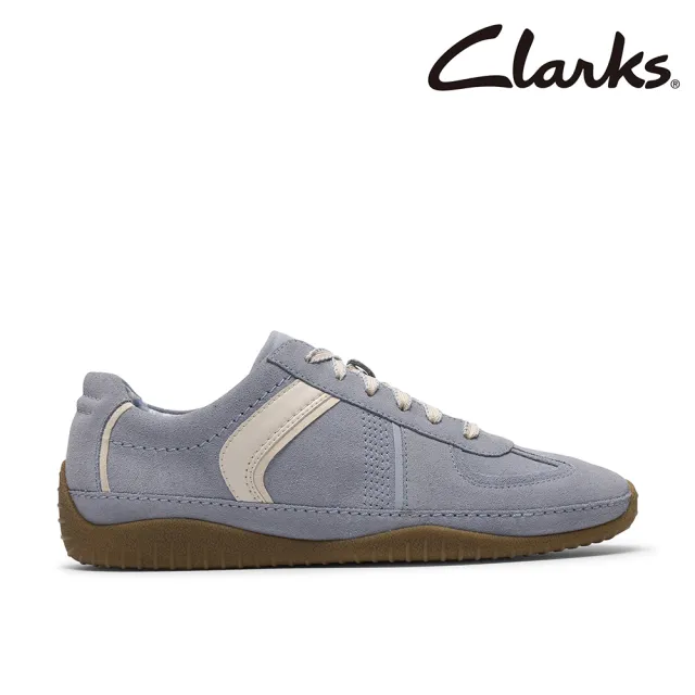 【Clarks】女鞋 Meridor Jane/Meridor Lo真皮時尚薄底瑪莉珍 休閒鞋(淺藍色 粉色 銀色 米白)